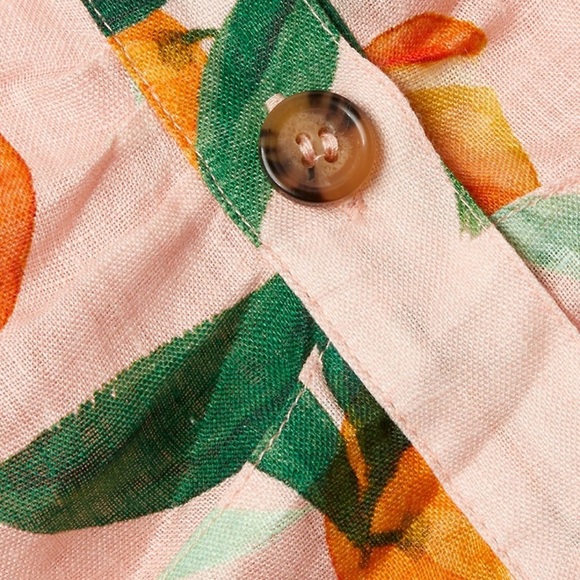 NWT Parker Linen Orange Print Crop Top - Picture 8 of 15